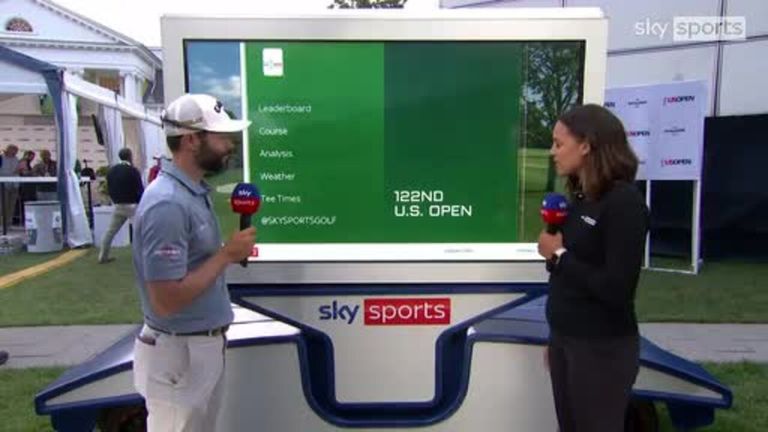 Adam Hadwin dice que se sintió a gusto durante su primera ronda en el US Open, ya que se encuentra en la cima de la tabla de clasificación al entrar en la segunda ronda.