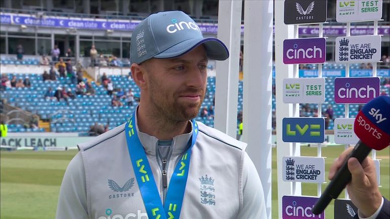 Jack Leach was named player of the match after grabbing 10 wickets in England's third Test win over New Zealand