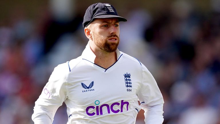 Jack Leach endured a difficult return to action in the second Test at Trent Bridge