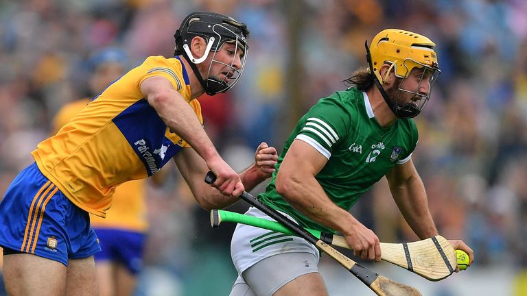 Malone chases Tom Morrissey during the Munster decider