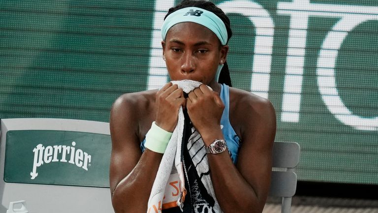 Coco Gauff suffered her second final defeat in less than 24 hours at the French Open