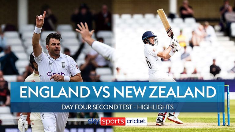Highlights of day four of the second Test between England and New Zealand from Trent Bridge