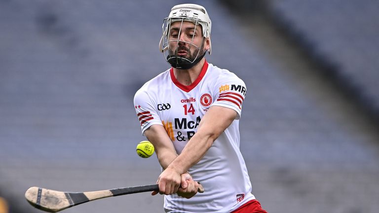 Casey in action for Tyrone during the Nickey Rackard Cup final in May