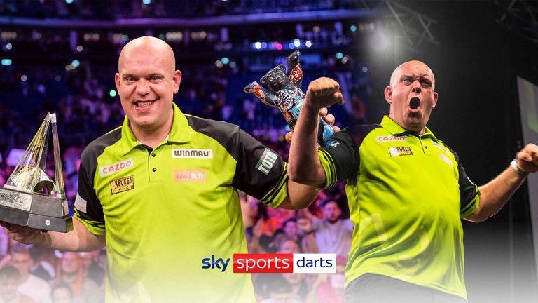 Watch how Van Gerwen edged out Joe Cullen in a dramatic final to claim his sixth Premier League title in Berlin