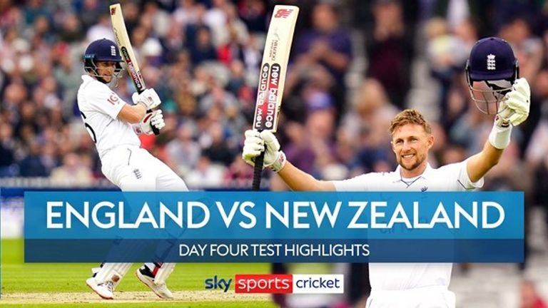 Highlights from day four of the first LV= Insurance Test between England and New Zealand at Lord's