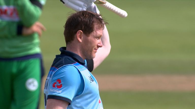 Watch the best bits from Eoin Morgan's last England ODI century from 2020 against Ireland
