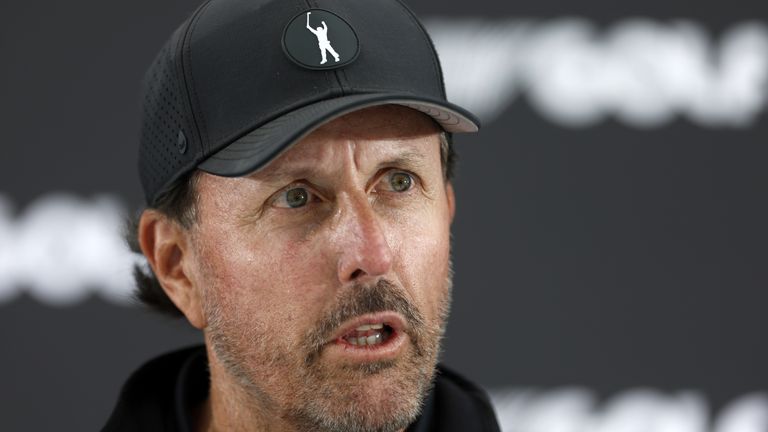Phil Mickelson defended and explained his decision to join LIV Golf during a long and sometimes uncomfortable press conference for the six-time major champion.