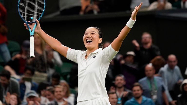 Harmony Tan came through a final-set tie-break to stun Serena Williams