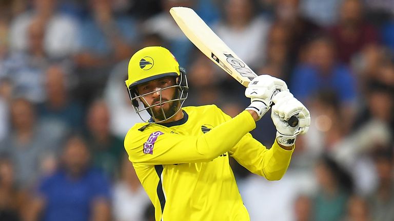 James Vince hit a quick-fire century in Hampshire's win