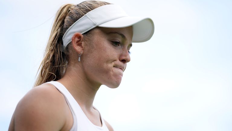 Katie Swan was unable to pull off a shock against Ukraine's Marta Kostyuk