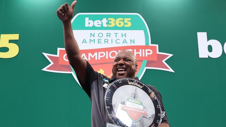 Leonard Gates enjoyed the biggest triumph of his career with victory in the North American Championship in New York (Picture courtesy of Ed Mulholland/PDC)                       