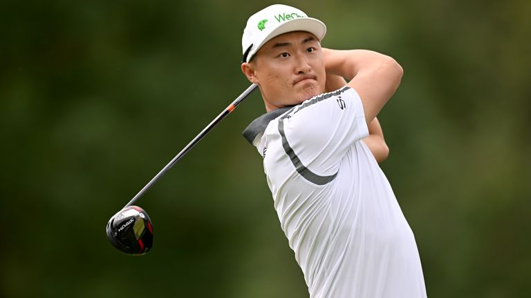 Li Haotong en acción en el BMW International Open