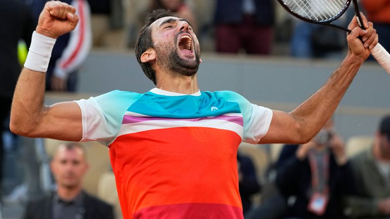Former US Open champion Marin Cilic will face Casper Ruud in the semi-finals of the French Open