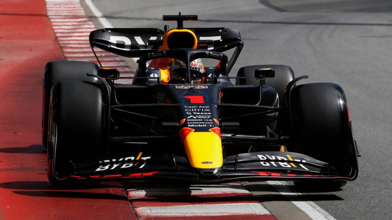Max Verstappen was fastest in the opening practice session at the Canadian GP