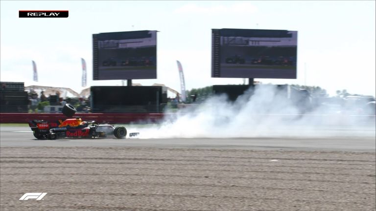 Relive Lewis Hamilton's huge crash with title rival Max Verstappen at last year's British Grand Prix