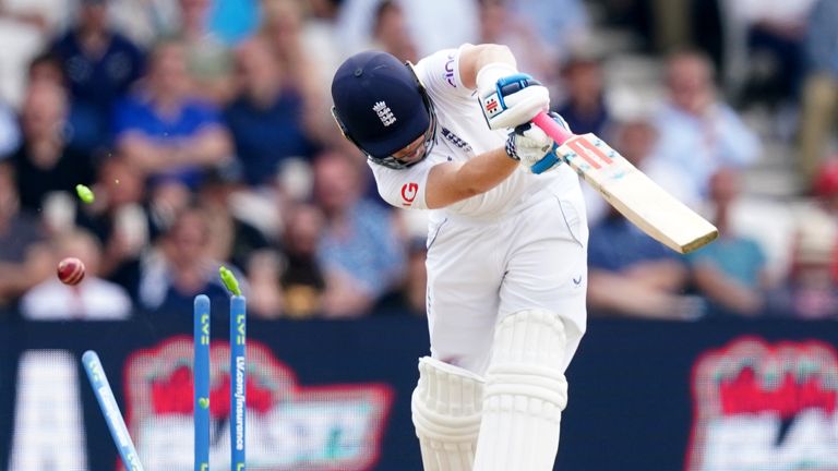 Ollie Pope was bowled by a beauty during a brilliant spell from Trent Boult