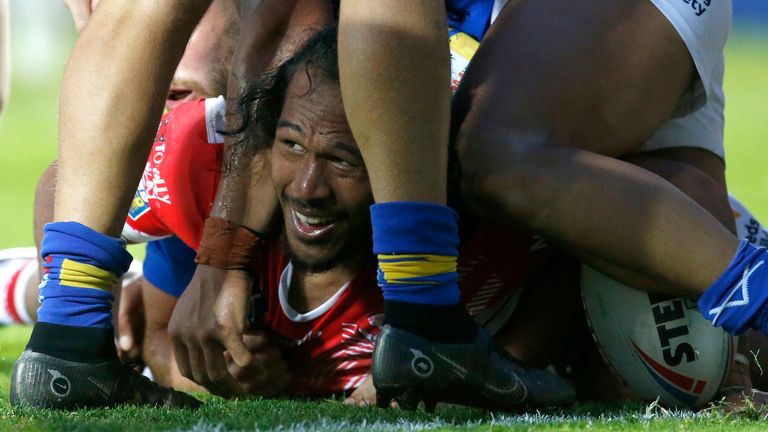 Agnatius Paasi scored a crucial try to take the game away from Leeds in the second half 