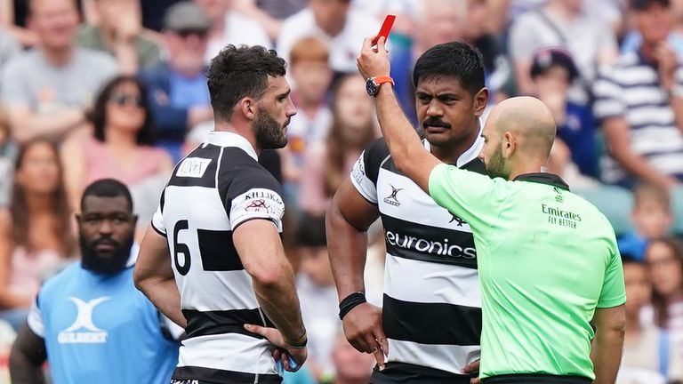 Will Skelton was red carded by Italian referee Andrea Piardi for a high tackle 