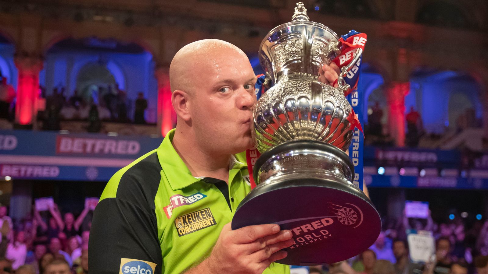 World Matchplay Darts: Michael van Gerwen lifts his third title in Blackpool after beating Gerwyn Price