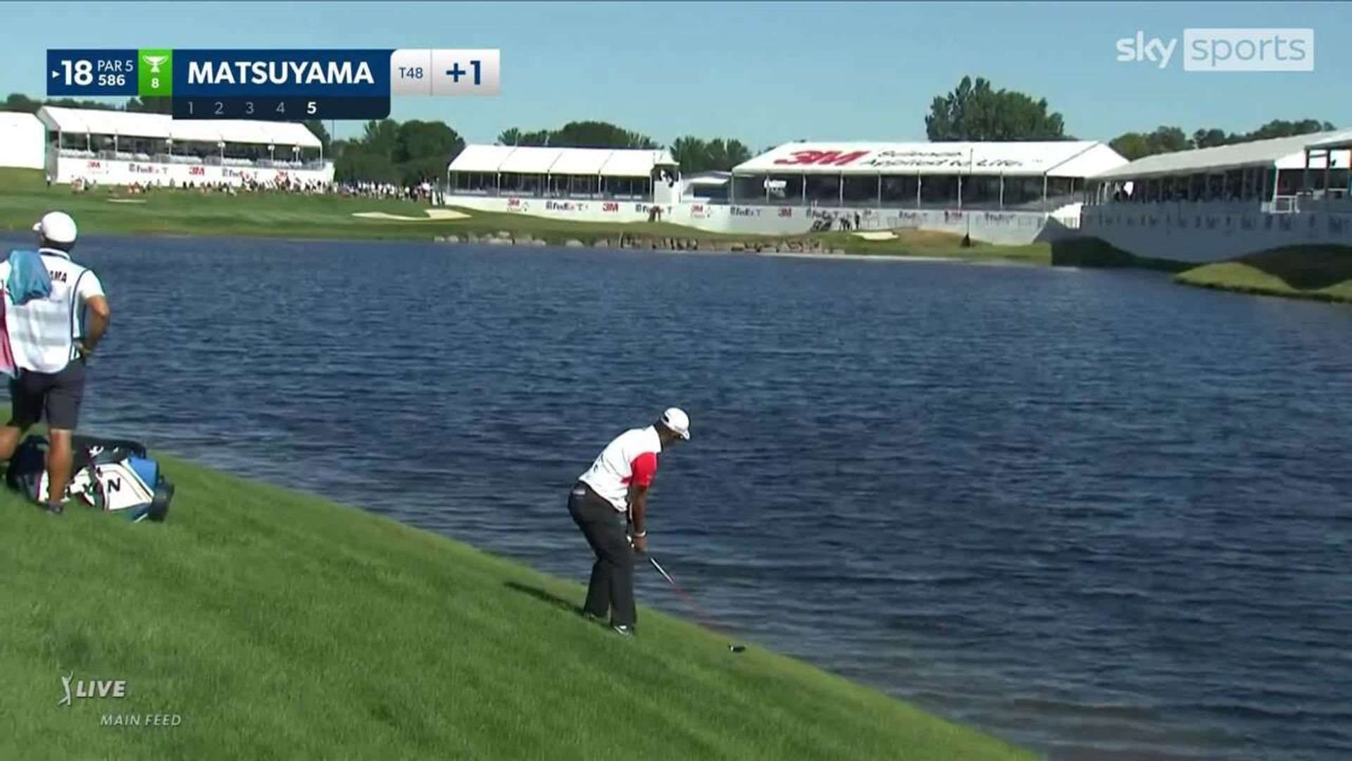 Matsuyama finds water three times on same hole at 3M Open!