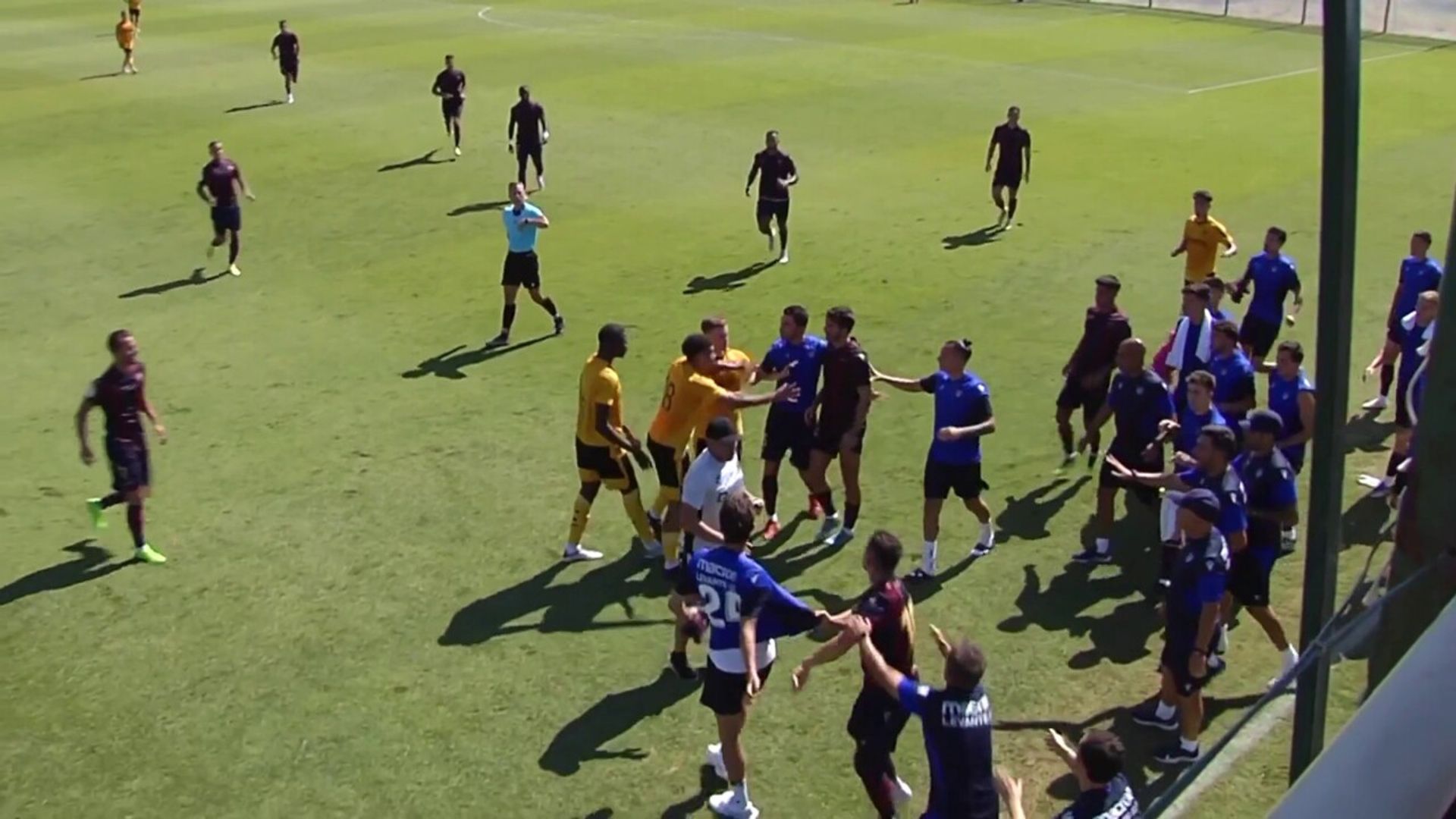 Bedlam in Benidorm! Four red cards in Wolves pre-season 'friendly'