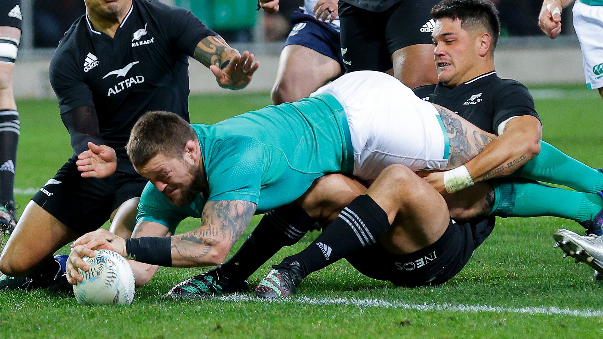 Ireland claim historic win over 14-man NZ to level series