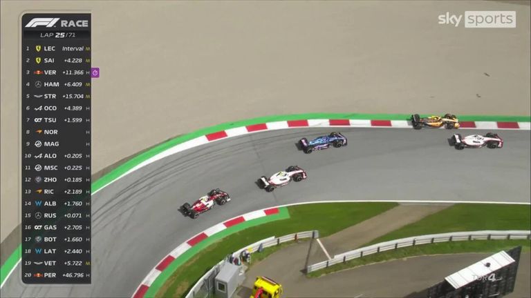 Check out this dramatic five-car battle for the eighth spot at the Austrian Grand Prix.