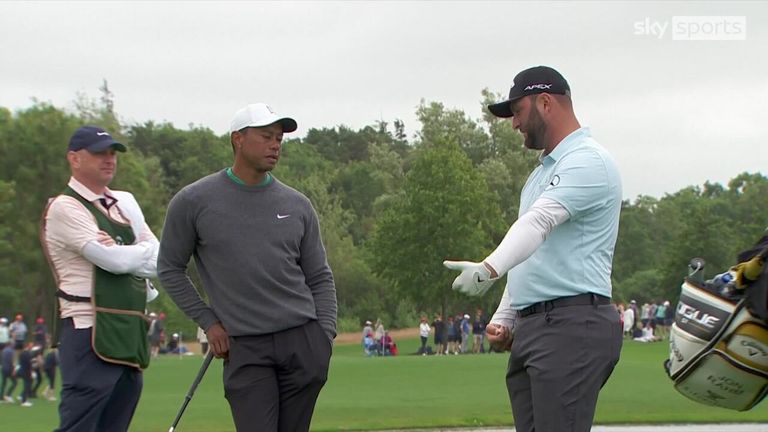 Adare Malikanesi'ndeki JP McManus Pro-Am sırasında Tiger Woods, dünyanın eski bir numarası Jon Rahm'a golf vuruşu tavsiyesi alma fırsatını yakaladı!