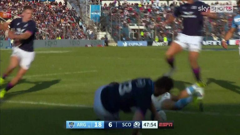 Mark Bennett scores to start a Scotland fightback early in the second half