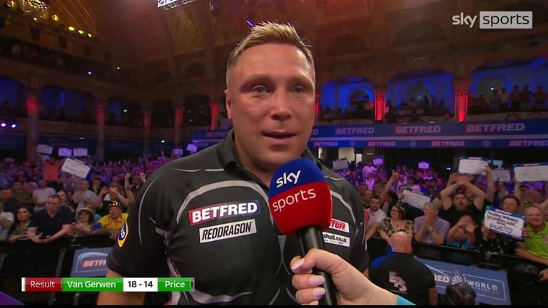 Gerwyn Price says he played alright in patches but admitted that Michael van Gerwen deserved to win the World Matchplay in Blackpool