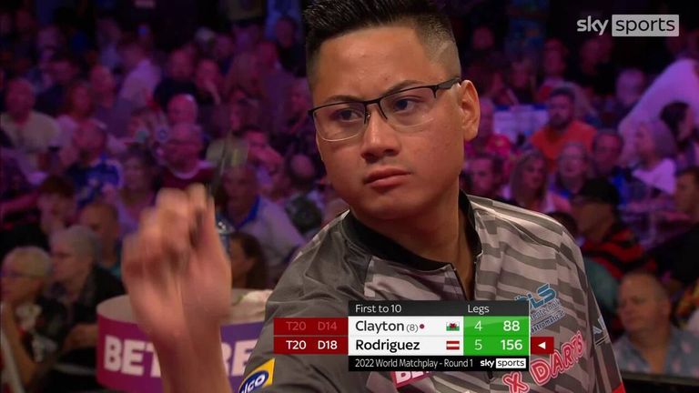 Rodriguez landed this incredible 156 checkout on his way to a famous win