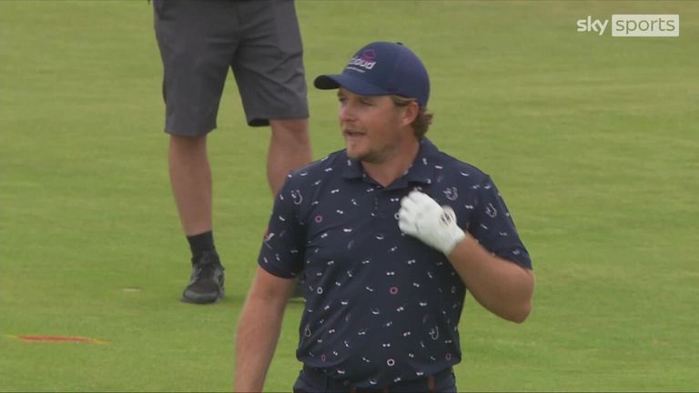 Playing partners Eddie Pepperell and Paul Waring both made eagle on the 17th hole at Hillside Golf Club during round one of the Cazoo Classic.