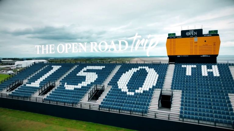 Jamie Weir visits all 14 courses to have hosted The Open and plays a hole at each with with some very special guests in 'The Open Road Trip', a new series this summer on Sky Sports  