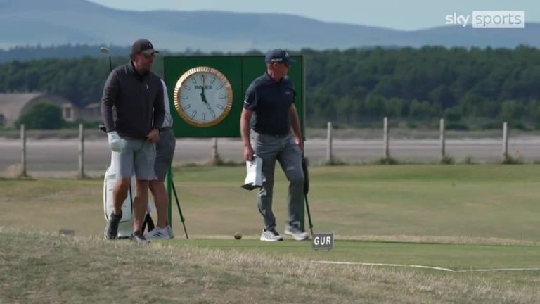 Phil Mickelson has been getting in some early practice at St Andrews ahead of the 150th Open Championship, which is live on Sky Sports next week. 
