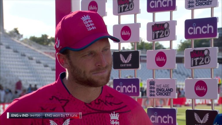 England captain Jos Buttler discusses their narrow 17-run victory over India and just how proud he is of some of his England team-mates despite suffering a series defeat