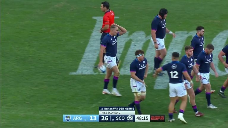 Duhan van der Merwe grabs his 12th try in 19 caps and making a double for the night