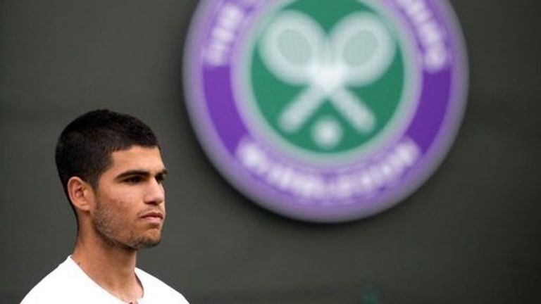 Carlos Alcaraz is the youngest man to reach the last-16 at Wimbledon in 11 years.