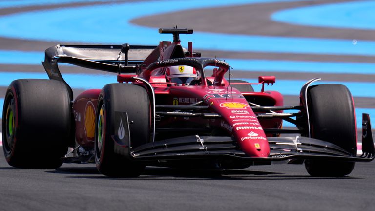 Charles Leclerc was fastest for Ferrari in Practice One
