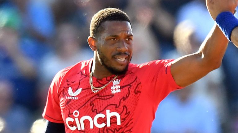 Chris Jordan was the pick of the England bowlers, taking 2-23 from his four overs