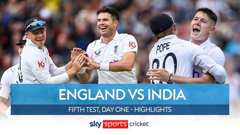 Highlights from Day 1 of the fifth Test between England and India at Edgbaston.