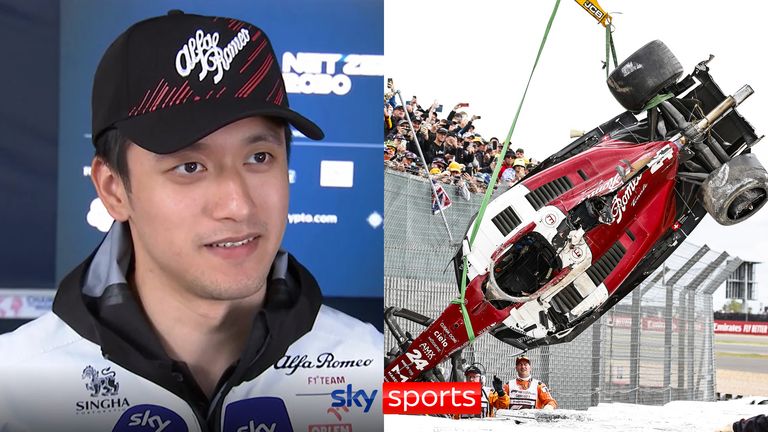 Zhou Guanyu discusses how he got out of his Alfa Romeo following his horrifying crash at Silverstone