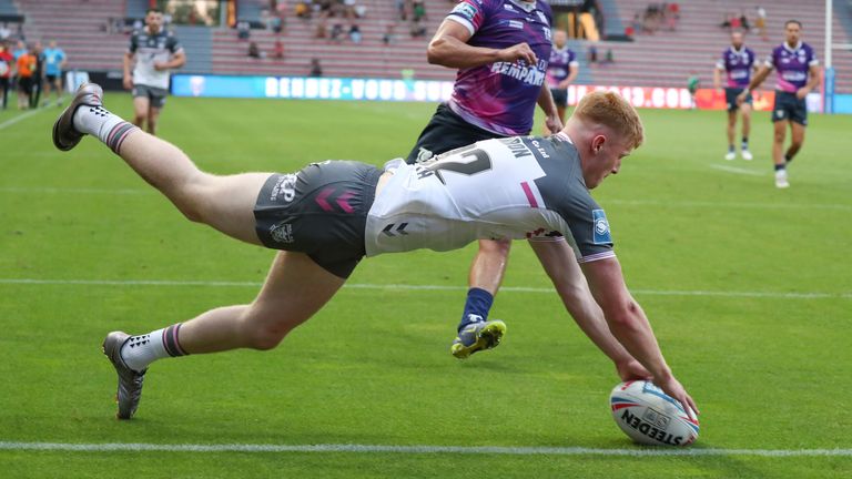 Harvey Barron came on for Hull FC in the second half