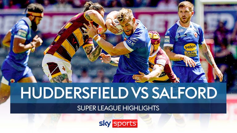 Highlights of the Betfred Super League match between Huddersfield Giants and Salford Red Devils.