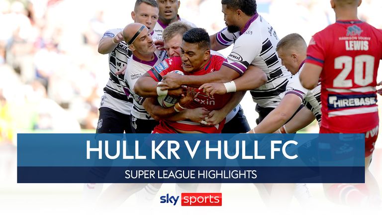 Highlights Betfred Super League match between Hull KR and Hull FC.