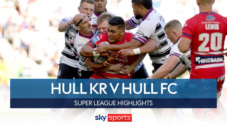 Highlights of the Betfred Super League match between Hull KR and Hull FC.