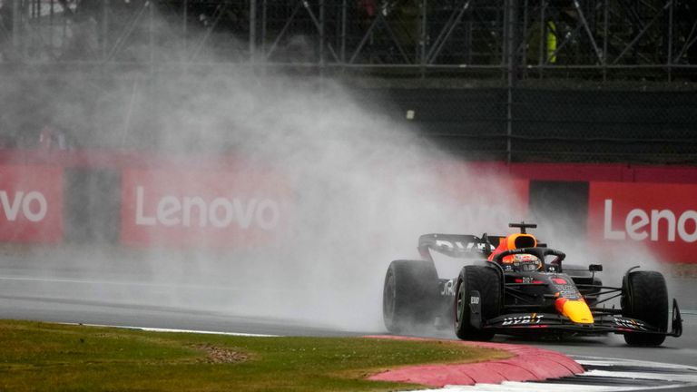 Max Verstappen ruined a flying lap with a spin but somehow kept his car on track on Saturday.