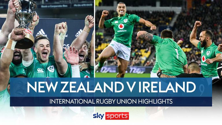 Highlights of Ireland's historic third Test win over New Zealand in Wellington.