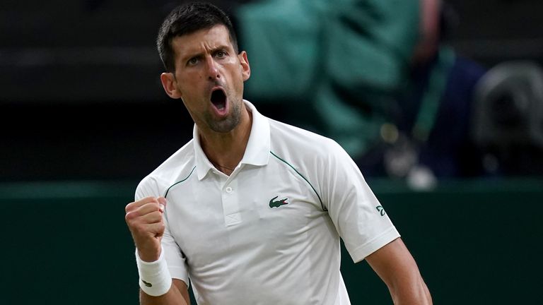 Novak Djokovic made it through in four sets against dangerous Dutchman Tim van Rijthoven