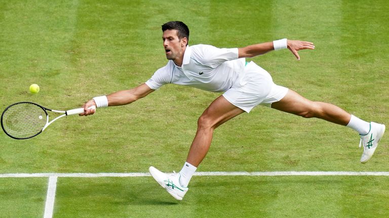 Novak Djokovic hasn't lost at Wimbledon since 2017