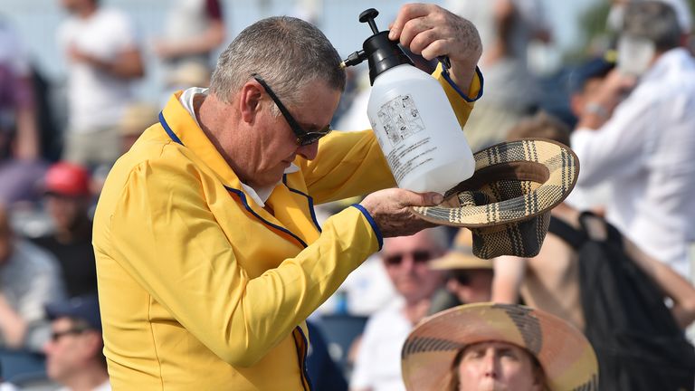 Fans did all they could to stay cool at Chester-le-Street during the series-opening one-day international